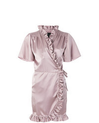 Pink Ruffle Wrap Dress