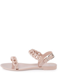 Givenchy Chain Jelly Flat Sandal Nude