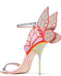 Sophia Webster Chiara Metallic Patent Leather Sandals Pink