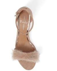 Linea Paolo Hepburn Genuine Mink Fur Sandal