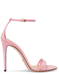 Gucci Patent Leather Sandals Baby Pink