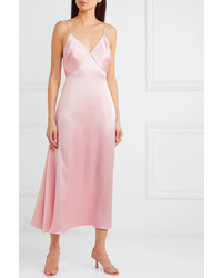 Adam Lippes Gathered Silk Satin Maxi Dress