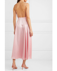 Adam Lippes Gathered Silk Satin Maxi Dress