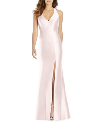 Alfred Sung Halter Neck Sa Twill Trumpet Gown
