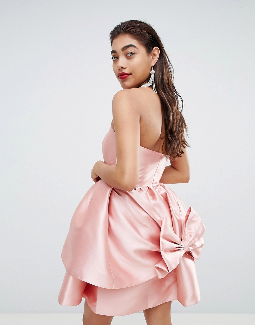 asos pink prom dress