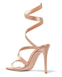 Gianvito Rossi Opera 100 Satin Sandals