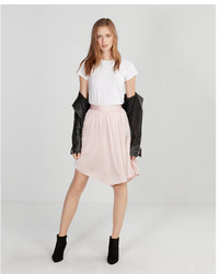 Express Asymmetrical Satin Midi Skirt