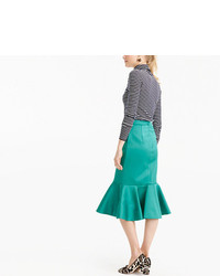 J.Crew Collection Fluted Skirt In Italian Satin