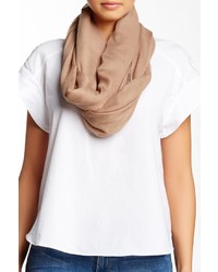 Free Press Embroidered Trim Solid Infinity Scarf