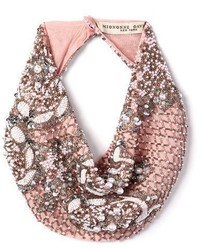 Mignonne Gavigan Le Charlot Beaded Scarf Necklace Pink