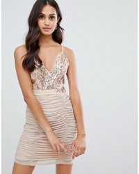 Girls On Film Strappy Bodycon Dress With Sequin Detail