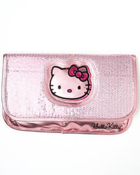 Hello Kitty Metallic Shine Flap Clutch