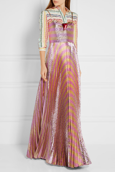 Gucci Crystal Embellished Dress In Pink, ModeSens