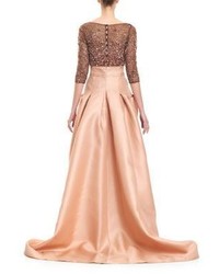 Carolina Herrera Sequin Bodice Gazar Gown