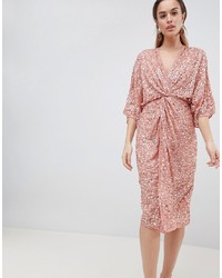 ASOS DESIGN Midi Sequin Kimono Dress