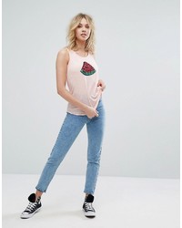 Brave Soul Tank With Sequin Watermelon Badge