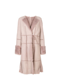 Pink Shearling Coat