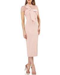 JS Collections Stretch Crepe Midi Dress