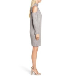 Maggy London Cold Shoulder Pleated Shift Dress