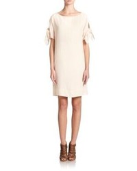 See by Chloe Knot Sleeve Crepe Shift Dress