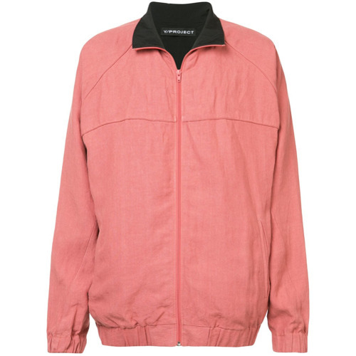 bomber jacket with contrasting collar