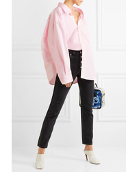 Balenciaga Oversized Cotton Blend Shirt Baby Pink