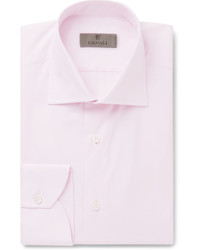 Canali Pink Cotton Poplin Shirt