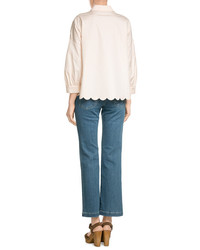 See by Chloe See By Chlo Cotton Shirt With Scalloped Hem