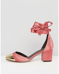 Asos Show Time Wide Fit Ribbon Lace Up Heels