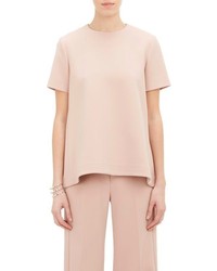 Co Flared Short Sleeve Blouse Pink