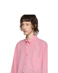 Balenciaga Pink Lyocell Fluid Shirt