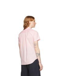 Comme Des Garçons Girl Pink Peter Pan Collar Short Sleeve Shirt