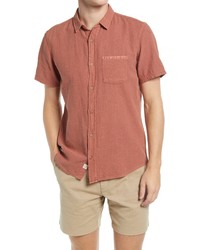Marine Layer Classic Fit Selvedge Short Sleeve Button Up Shirt