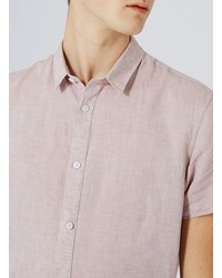 Selected Homme Light Pink Short Sleeve Shirt