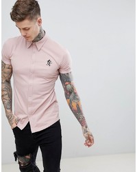 Gym King Jersey Short Sleeve Shirt In Rose