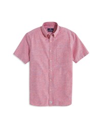 Vineyard Vines Katama Floral Short Sleeve Stretch Cotton Button Up Shirt