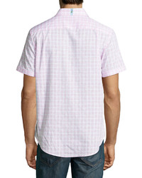 Robert Graham Maro Reef Short Sleeve Sport Shirt Pink