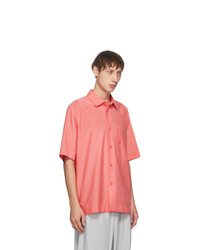 132 5. ISSEY MIYAKE Pink 1 Short Sleeve Shirt