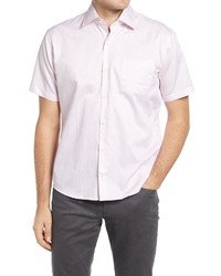 Peter Millar Regular Fit Pine Cone Print Short Sleeve Button Up Shirt