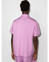 Tekla Short Sleeve Organic Cotton Pajama Shirt