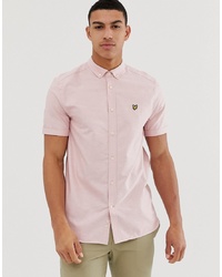 Lyle & Scott Short Sleeve Oxford Shirt In Pink