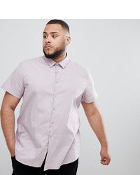 Twisted Tailor Skinny Short Sleeve Shirt In Pink