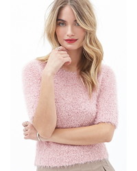 Forever 21 Contemporary Fuzzy Knit Top