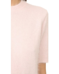 Anine Bing Short Sleeve Angora Sweater