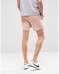 Asos Brand Jersey Runner Shorts In Pink