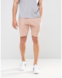 Asos Brand Jersey Shorts In Super Skinny Fit In Pink