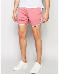 Asos Brand Short Length Jersey Shorts In Pink