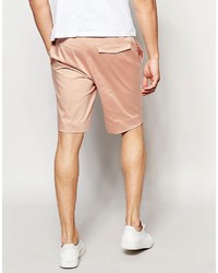 Asos Brand Skinny Smart Shorts In Cotton Sateen