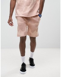 Asos Knitted Shorts In Pink Camo
