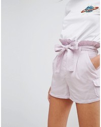 Asos Paperbag Waist Mom Shorts